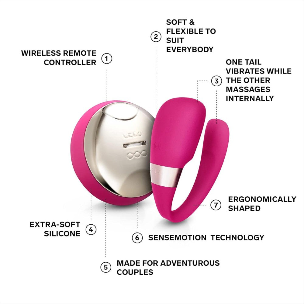 Lelo Tiani™ 3 Remote Controled Couples Massager Uzaktan Kumandalı Vibrator Cerise