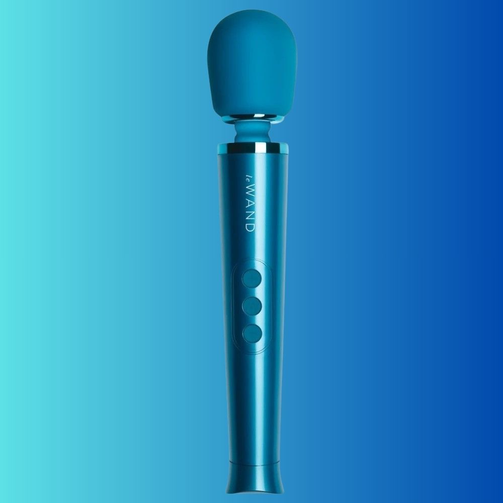 Le Wand Petite Rechargeable Vibrating Body Massager Masaj Wand Vibrator Blue