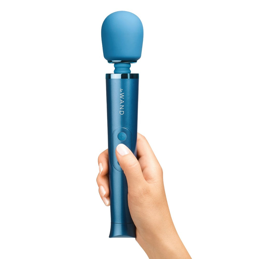 Le Wand Petite Rechargeable Vibrating Body Massager Masaj Wand Vibrator Blue