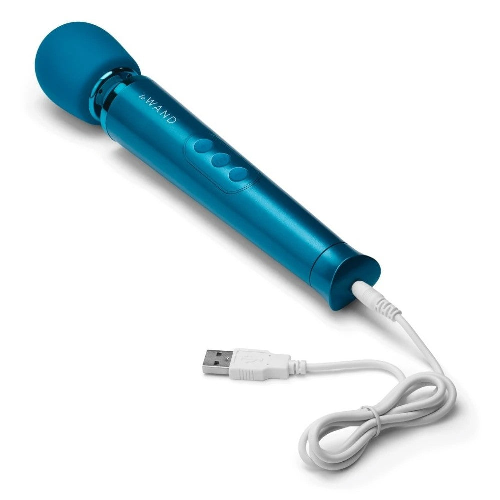 Le Wand Petite Rechargeable Vibrating Body Massager Masaj Wand Vibrator Blue