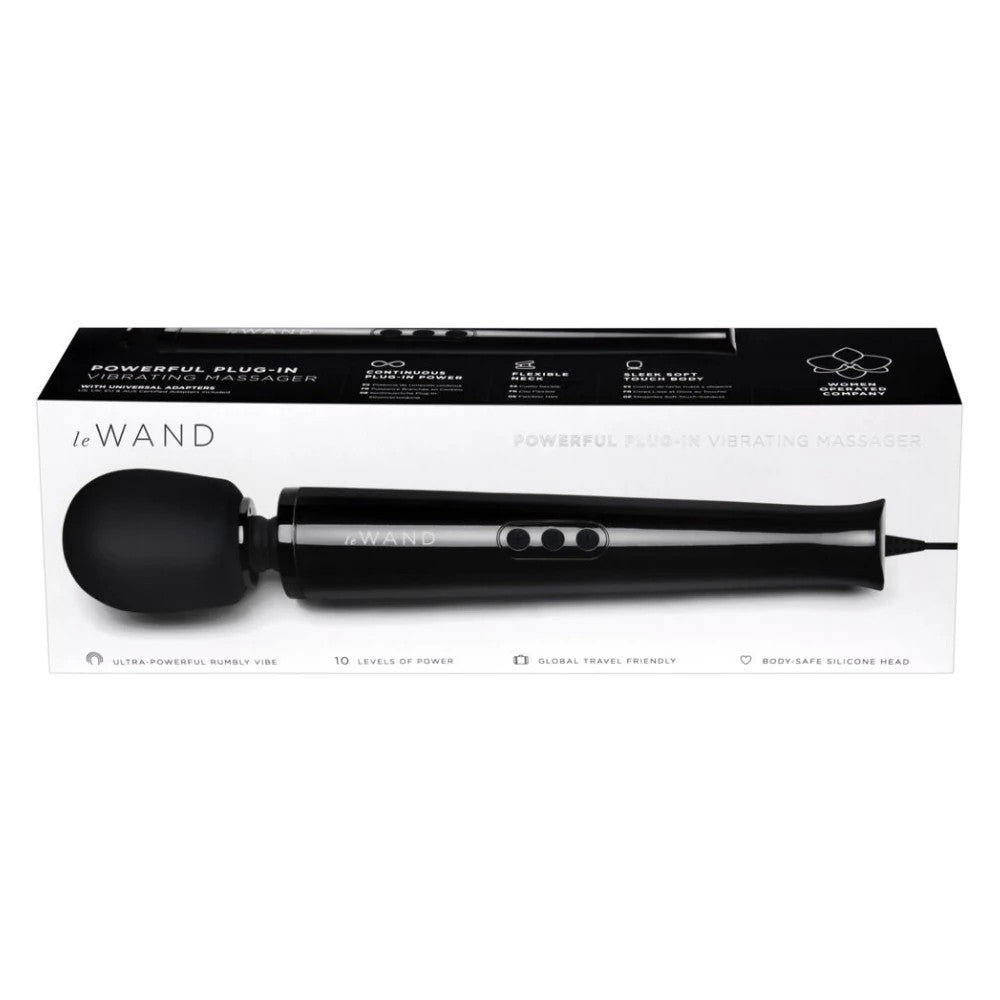 Le Wand Powerful Petite Plug İn Vibrating Massager Masaj Aleti Vibrator Black