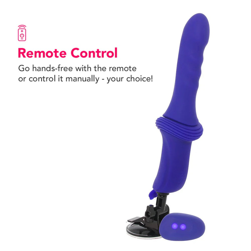 Calexotics Overdrive Ridged Thruster Sex Machine Uzaktan Kumandalı İleri Geri Hareketli Seks Makinesi Vibratör