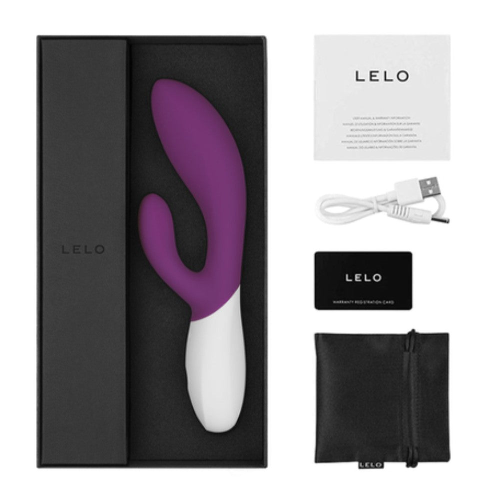 Lelo İna Wave Triple Action Massager Vibrator Plum