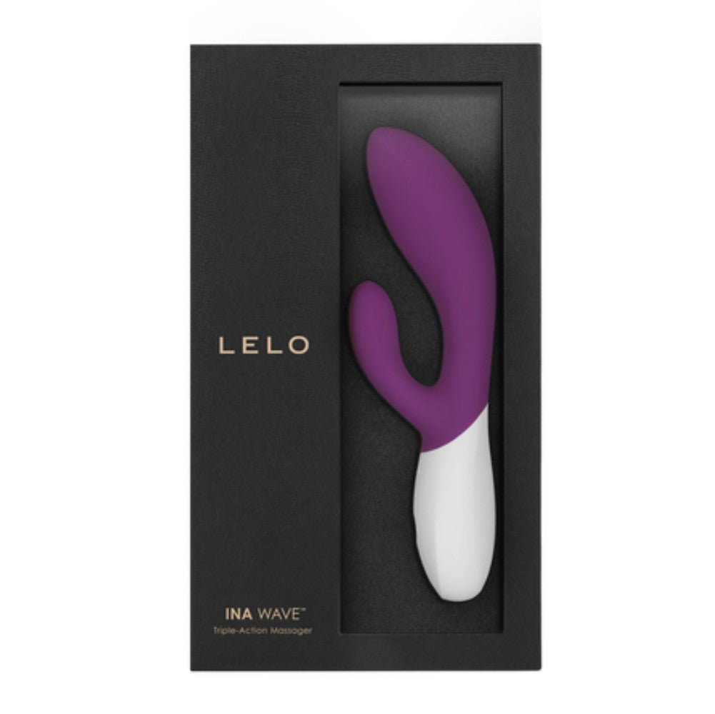 Lelo İna Wave Triple Action Massager Vibrator Plum