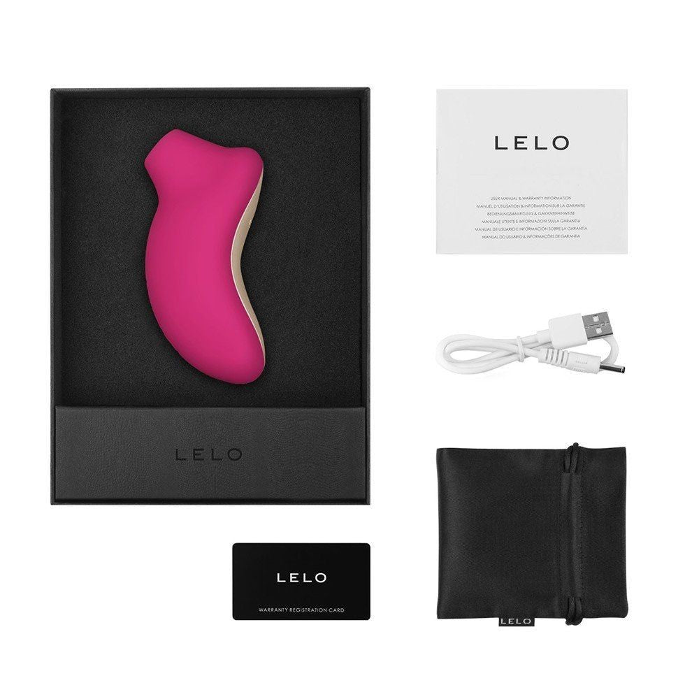 Lelo Sona Sonic Clitoral Massager Pink Emiş Güçlü Vibrator Cerise