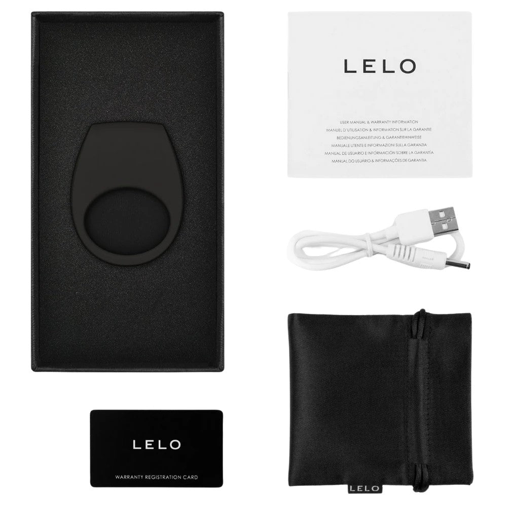 Lelo Tor 3 Vibrating Couples Ring Telefon Kontrollü Penis Halkası Black