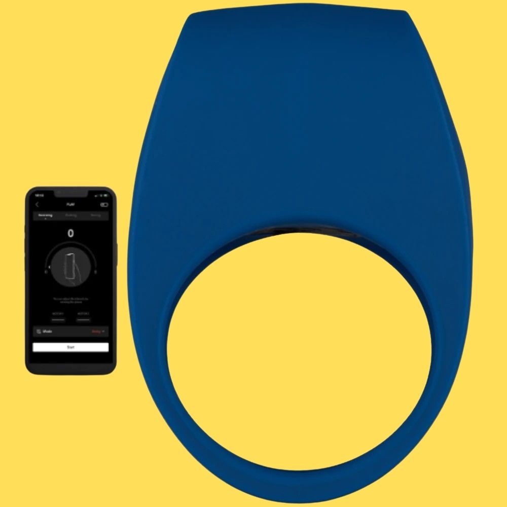 Lelo Tor 3 Vibrating Couples Ring Telefon Kontrollü Penis Halkası Base Blue
