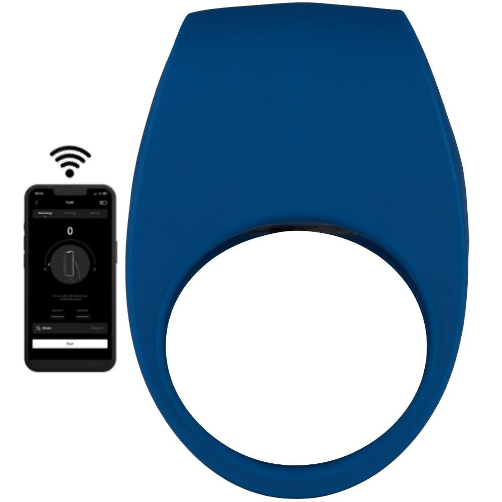 Lelo Tor 3 Vibrating Couples Ring Telefon Kontrollü Penis Halkası Base Blue