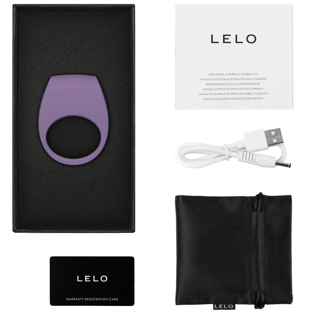 Lelo Tor 3 Vibrating Couples Ring Telefon Kontrollü Penis Halkası Violet Dusk