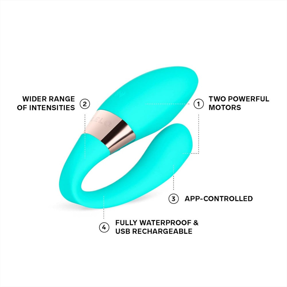 Lelo Tiani Harmony Dual Action Couples Massager Telefon Kontrollü Vibrator Aqua