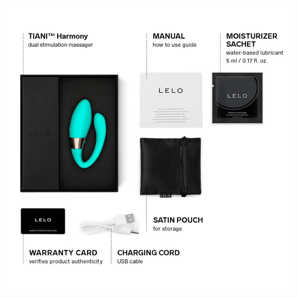 Lelo Tiani Harmony Dual Action Couples Massager Telefon Kontrollü Vibrator Aqua