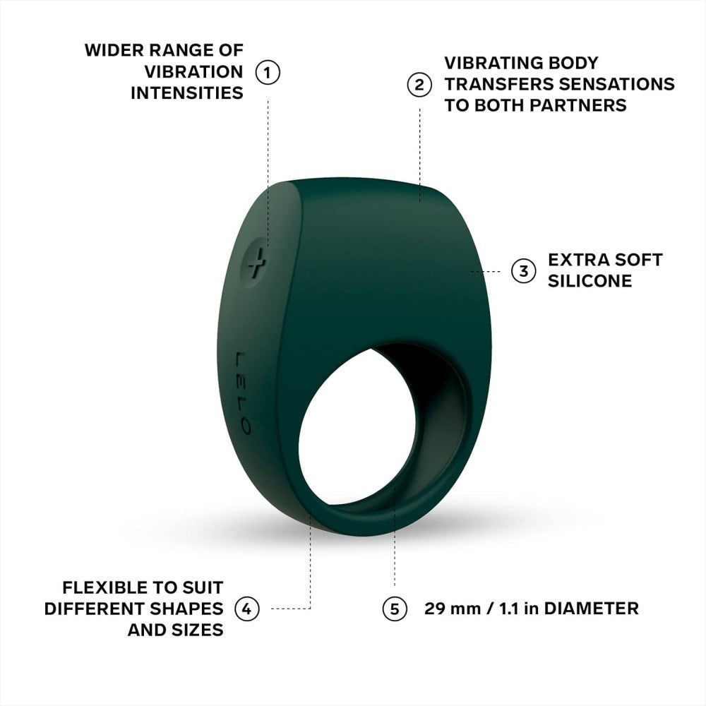 Lelo Tor 2 Vibrating Couples Ring Penis Halkası Dark Green