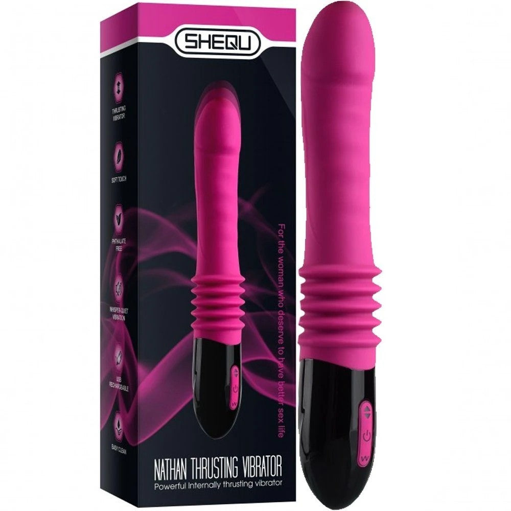Shequ Nathan Thrusting 10 Modlu İleri Geri Hareketli Seks Vibratör SQ-VA10048