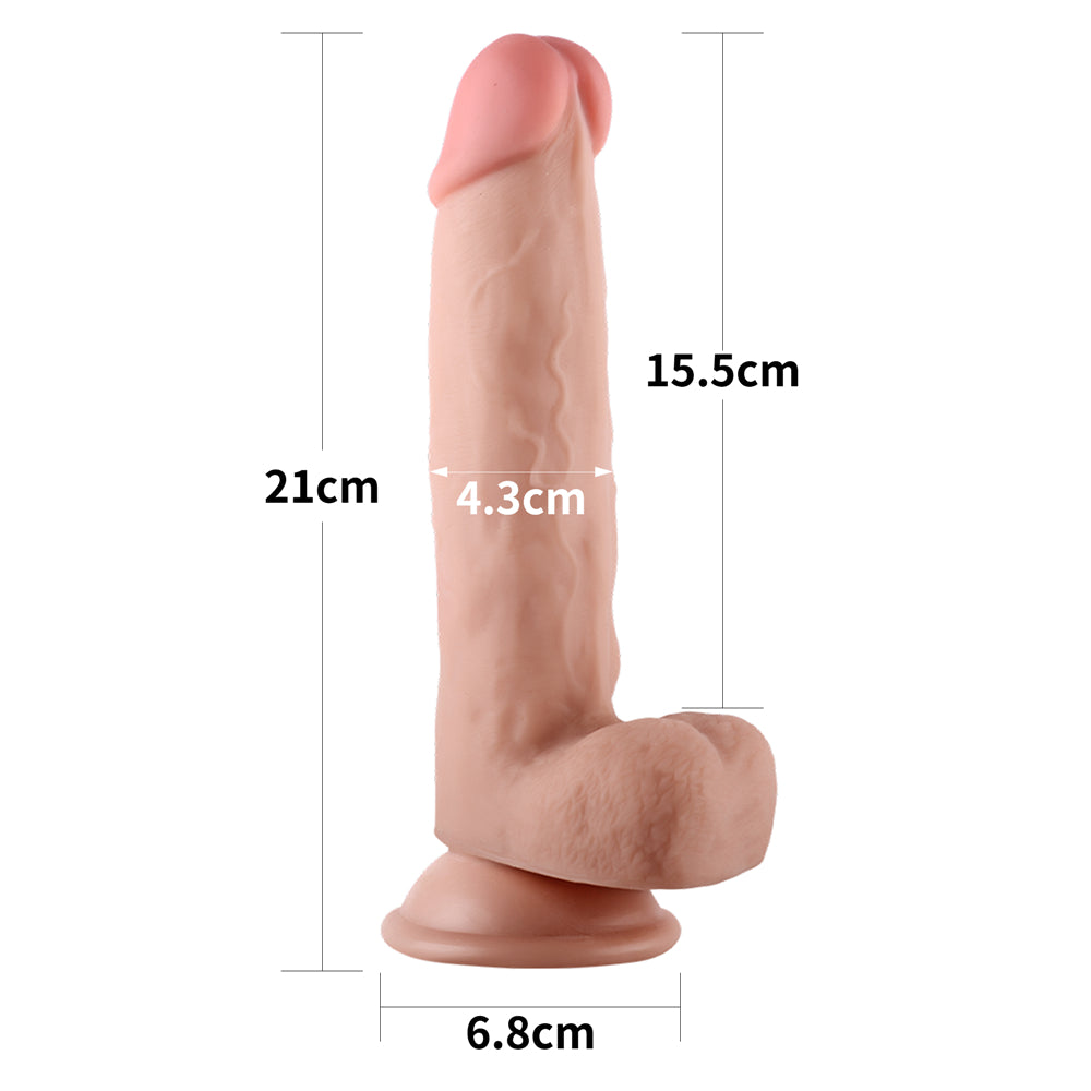 Lovetoy Sliding-Skin Dual Layered Dildo Deri Penetrasyon 20 cm Realistik Penis LV317002