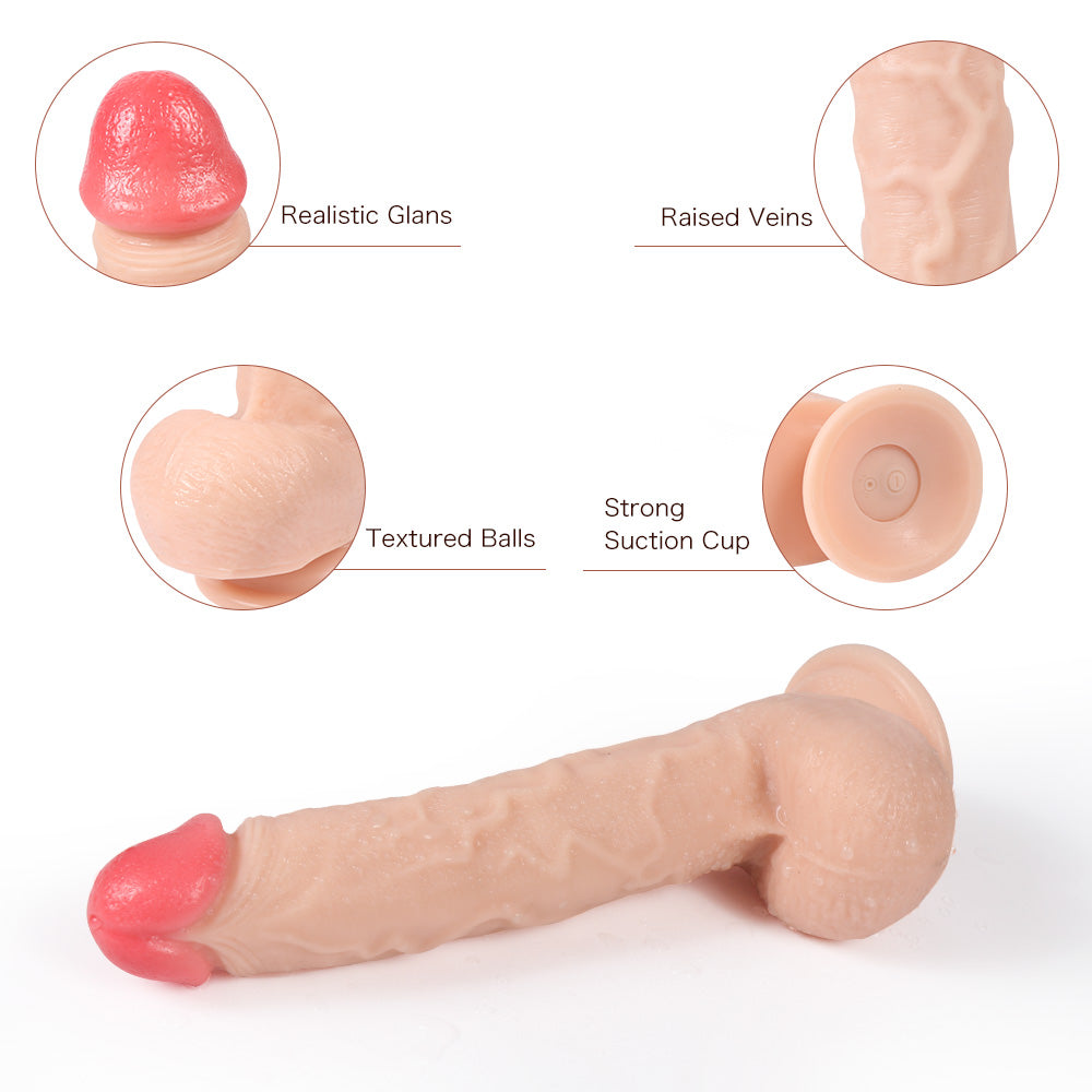 Shequ Jeff Swaying Hareketli Dönebilen 23 cm Realistik Vibratör SQ-T10013