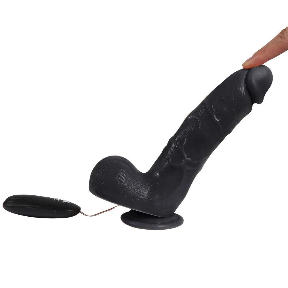 Xise Dildo Series Adam Rubber 21 cm Titreşimli Realistik Zenci Penis XS-WBC10012-V Black