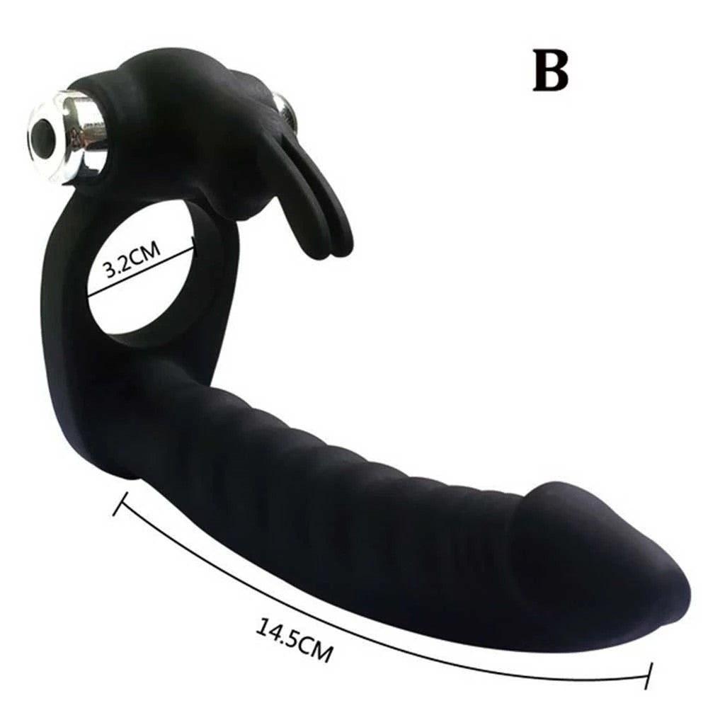 Trinity Fun Lovers Evil Teaser Double Klitoris Anal Vibrator Black