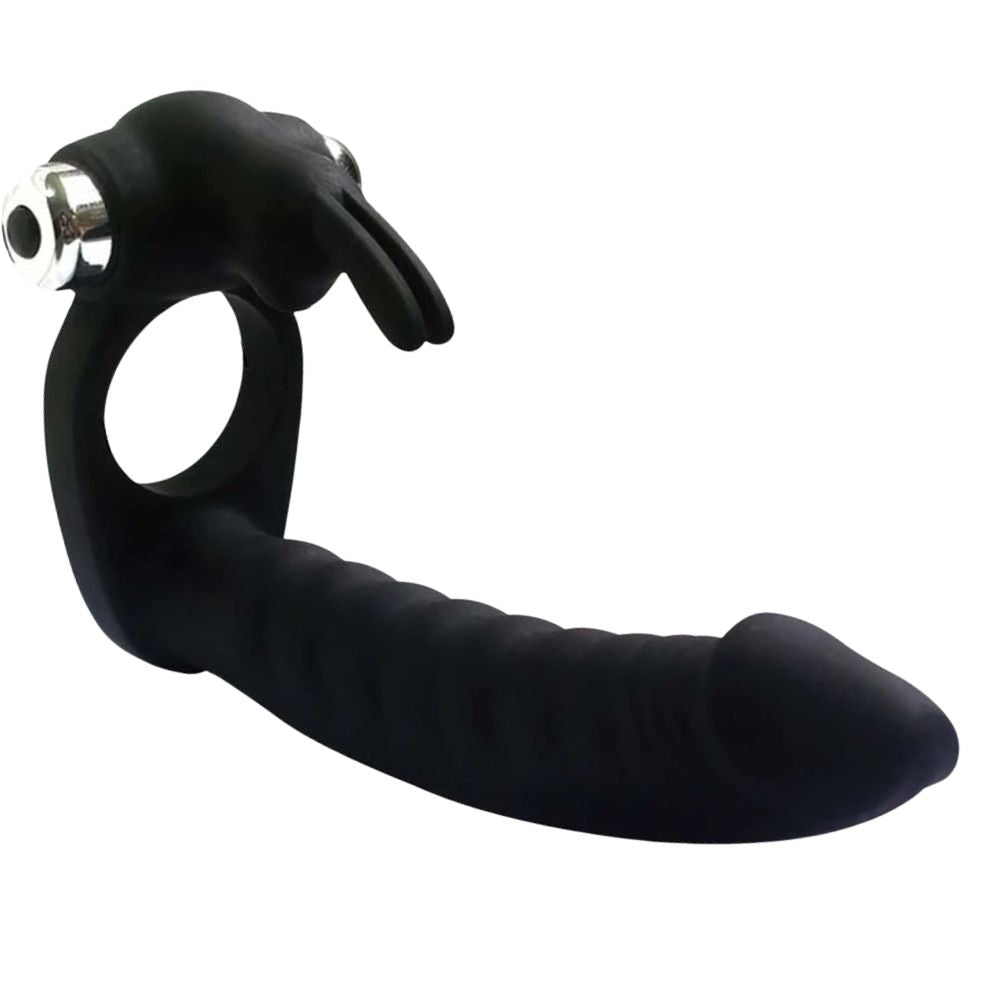 Trinity Fun Lovers Evil Teaser Double Klitoris Anal Vibrator Black