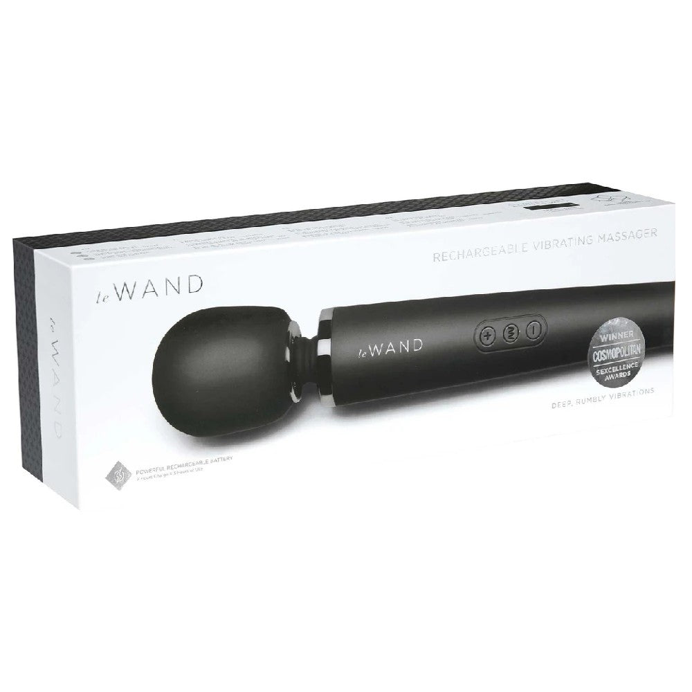 Le Wand Rechargeable Body Massager Masaj Wand Vibrator Black