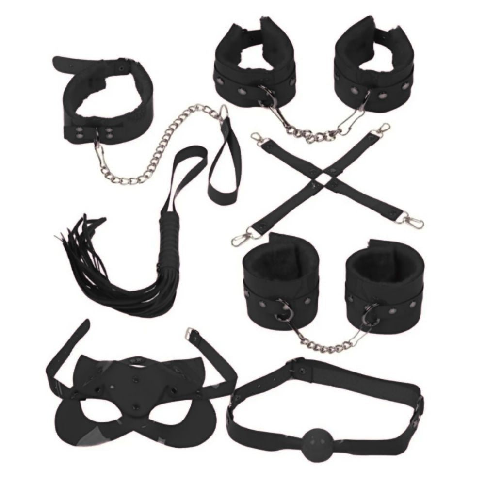 The Fetish Fantasy Series 7 Parça Policarbon Fetish Set Black