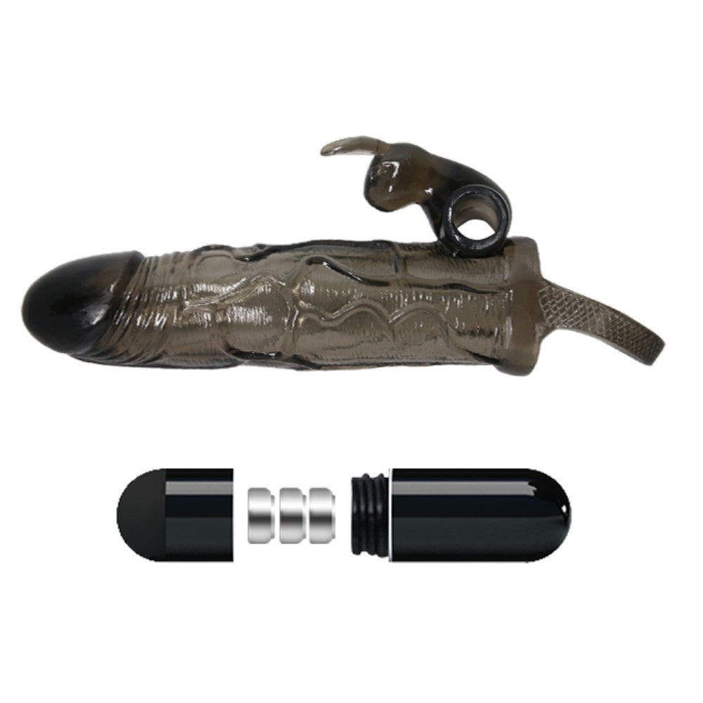 Baile Brave Man Penis Extension Klitoris Uyarıcılı Titreşimli Penis Kılıfı BI-026225-1