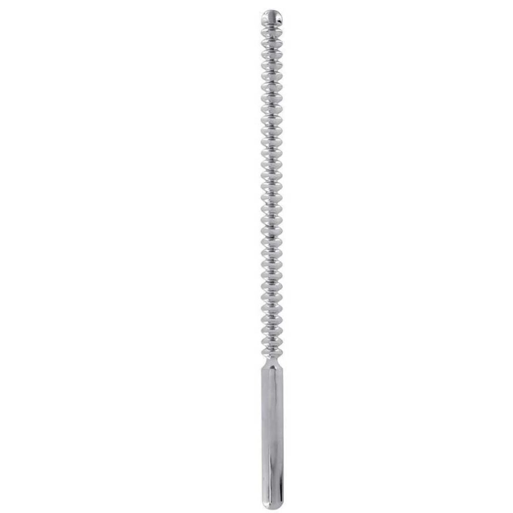 Steel Power Tools Ribbed Urethral Dipstick Sounder Penis Plug 8 mm