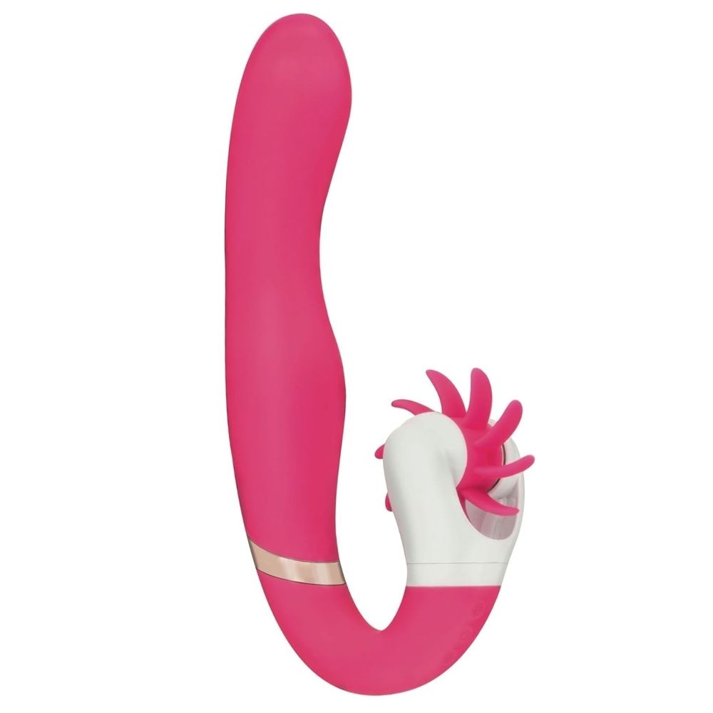 Dave 2 Hareketli Isıtmalı Tongue G-Spot Vibrator Pink