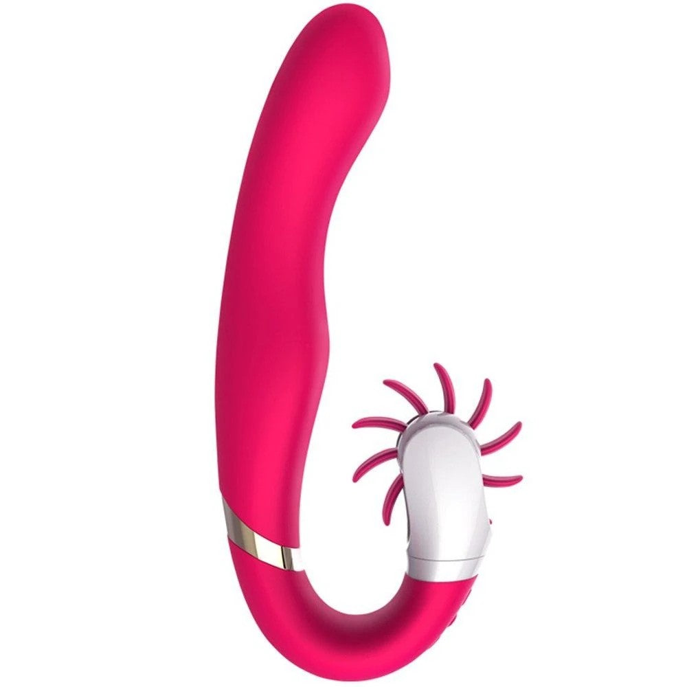 Dave 2 Hareketli Isıtmalı Tongue G-Spot Vibrator Pink