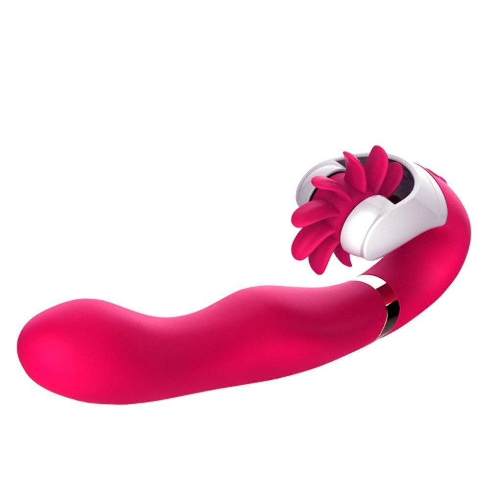 Dave 2 Hareketli Isıtmalı Tongue G-Spot Vibrator Pink