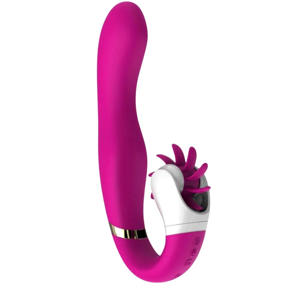 Dave 2 Hareketli Isıtmalı Tongue G-Spot Vibrator Purple