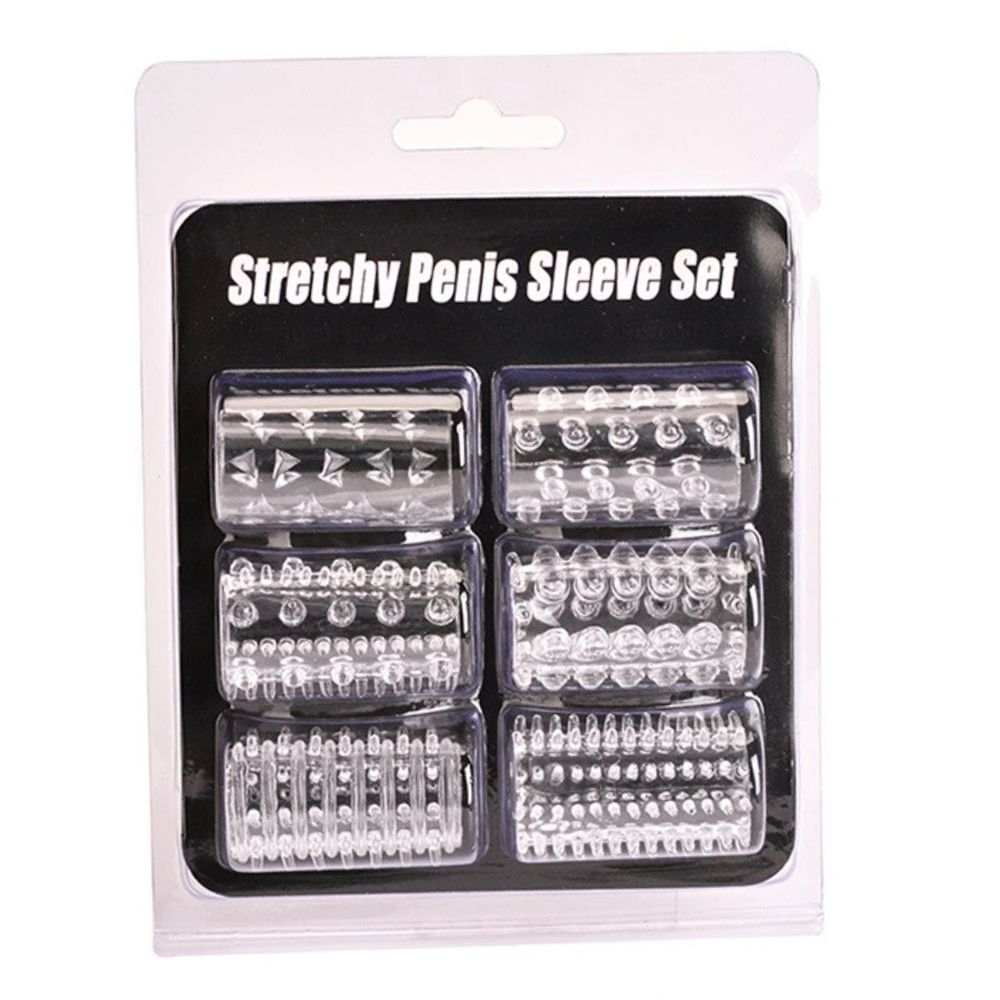 Stretchy 6 Farklı Silikon Penis Kılıfı Set