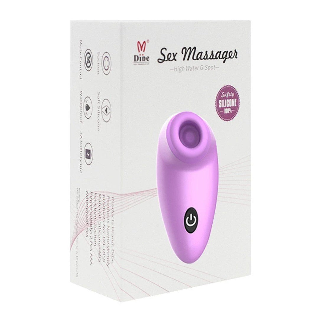 Dibe Sex Massager High Water G-Spot Emiş Güçlü Vibratör Purple