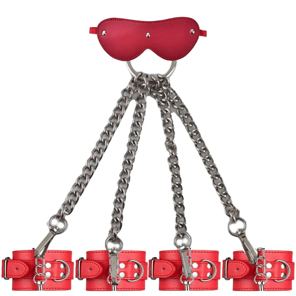 Fetish Fantasy Series El-Ayak Bağlamalı Pozisyon Seti Red