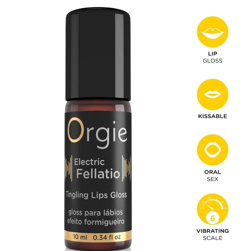 Orgie Electric Fellatio Lips Gloss Tingling Lip Oral Seks Jeli 10 ml.