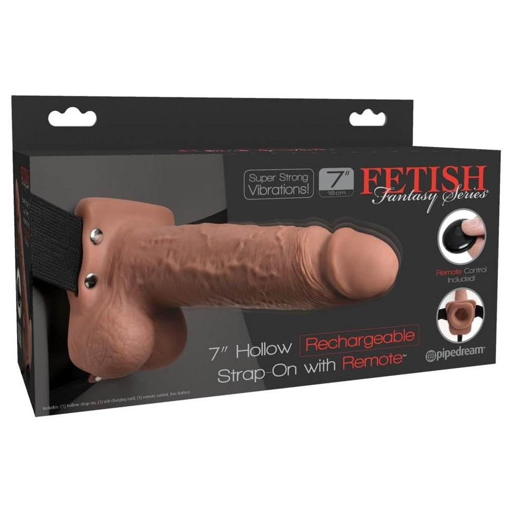 Pipedream Fetish Fantasy Series 7" Hollow Rechargeable İçi Boş Belden Bağlamalı Strap-on