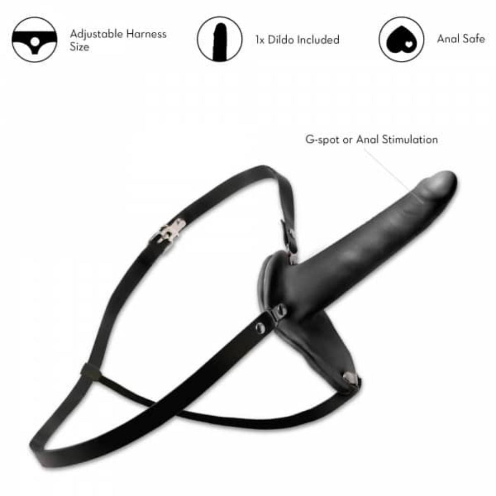 Fetish Fantasy Serisi Beginners Penetrix Strap-On 15 cm Slim Belden Bağlamalı Penis Black
