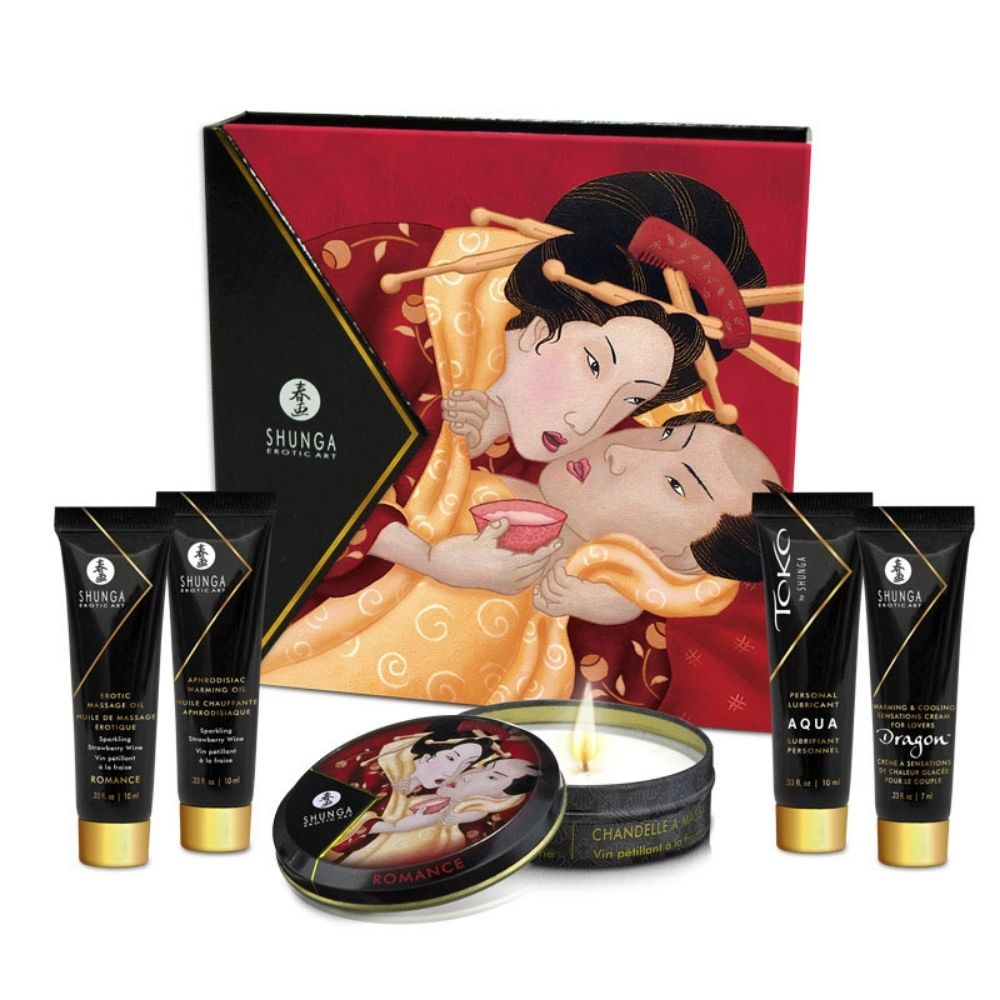 Shunga Geisha's Secrets Sparkling Strawberry Wine Set