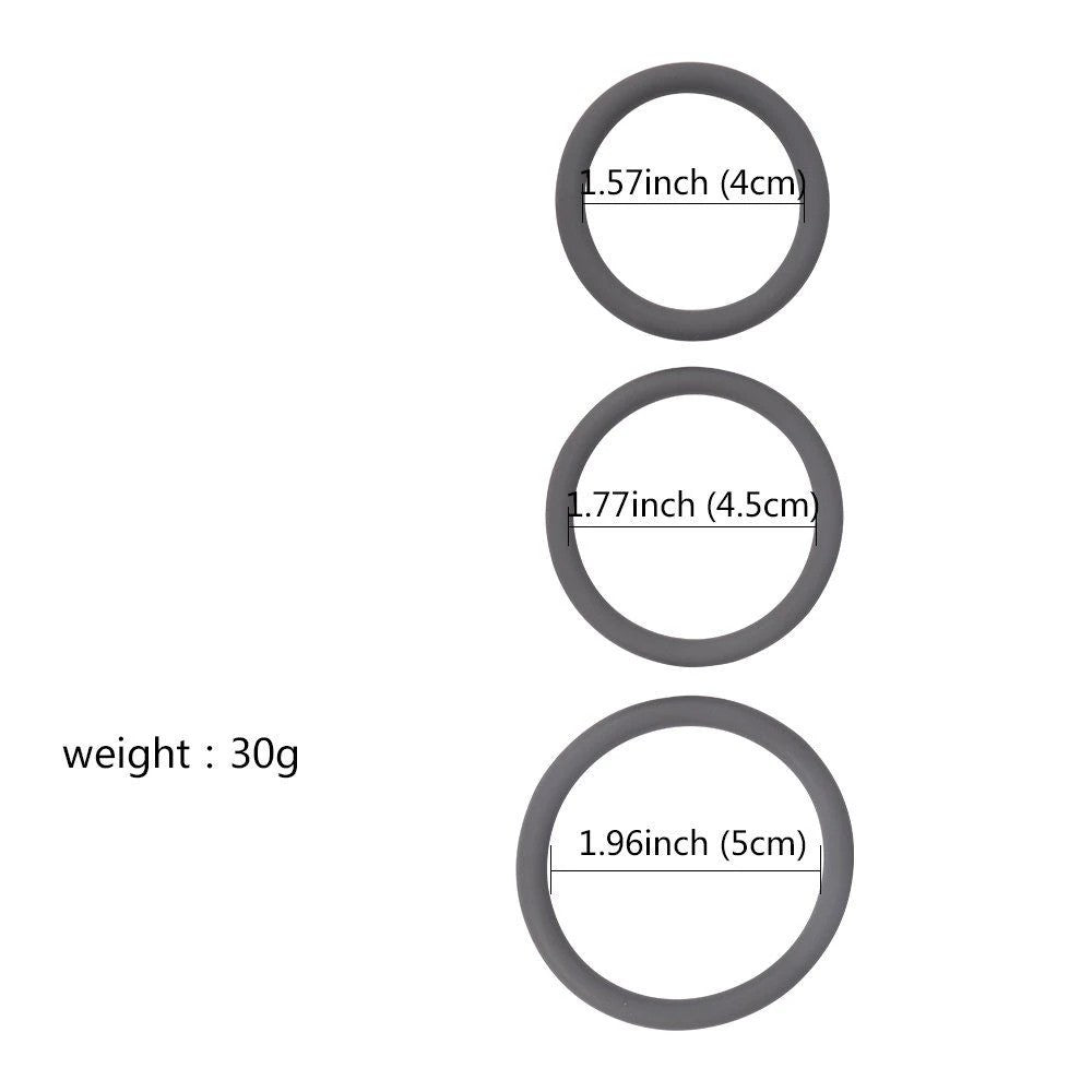 Shequ George Cock Ring Silicone 3 Pcs. Penis Halkası Seti