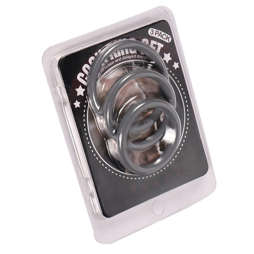 Shequ George Cock Ring Silicone 3 Pcs. Penis Halkası Seti