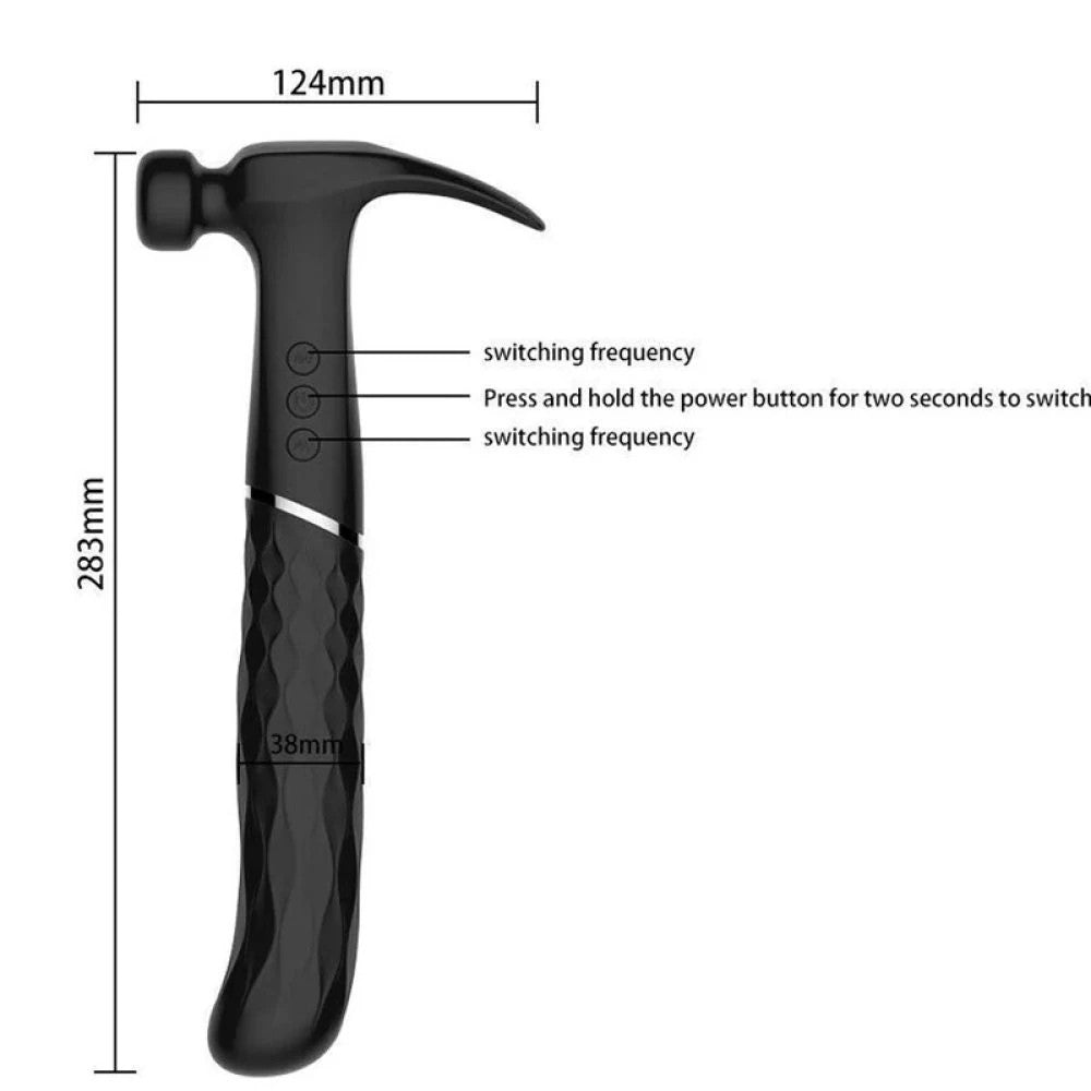 Hammer Love Ultra Güçlü Çekiç Vibratör Black