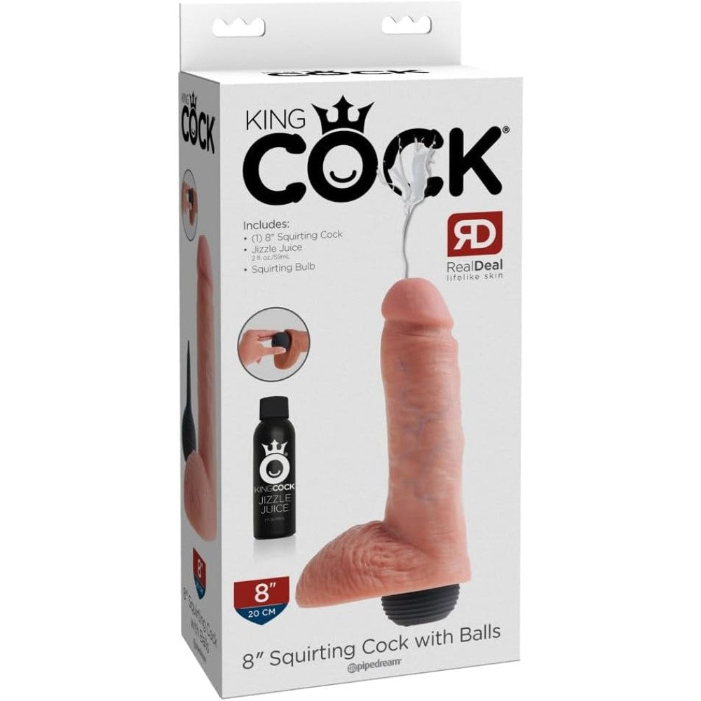 Pipedream King Cock Squirting 8'' Squirting Cock Boşalabilir Dildo