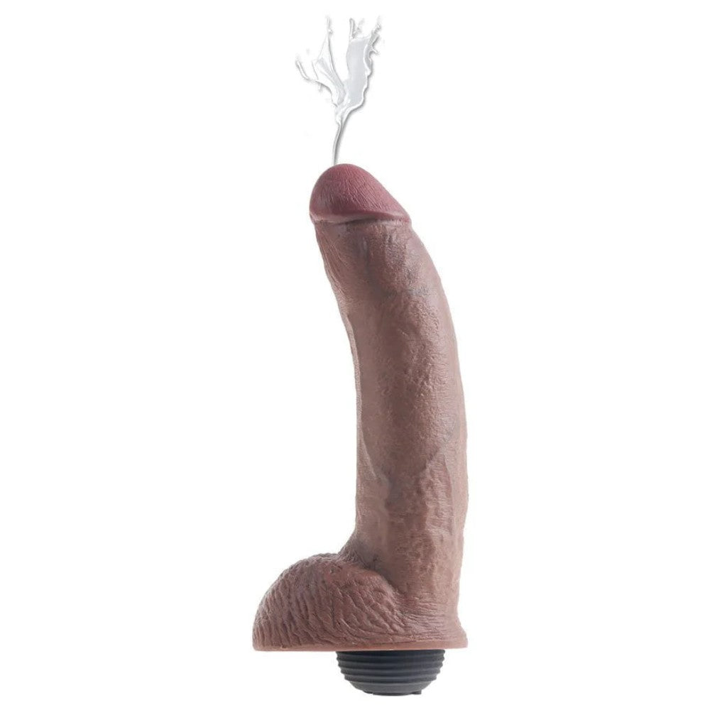Pipedream King Cock Squirting 9'' Squirting Cock Boşalabilir Dildo Brown