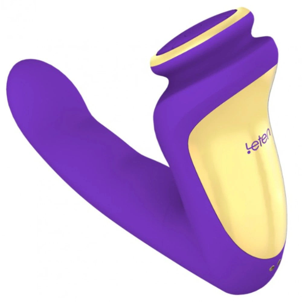 Leten Finger Massager G-spot Isıtmalı Hareketli Vibrator Purple