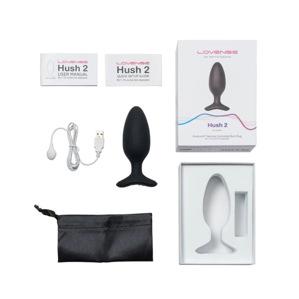 Lovense Hush 2 Medium 44 mm Telefon Kontrollü Titreşimli Anal Plug