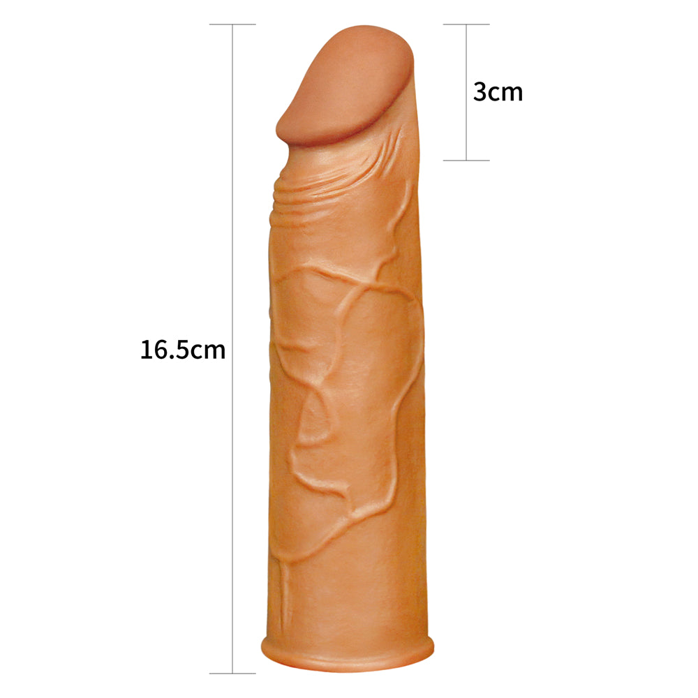 Lovetoy Add 1'' Pleasure X-Tender Realistik Penis Kılıfı LV1050B