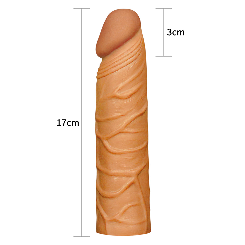 Lovetoy Add 1'' Pleasure X-Tender Realistik Penis Kılıfı LV1051B