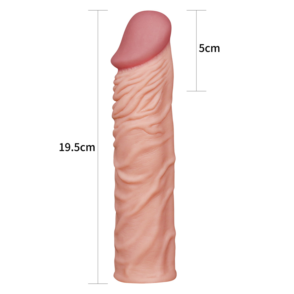 Lovetoy Add 2'' Pleasure X-Tender Melez Realistik Penis Kılıfı LV1052