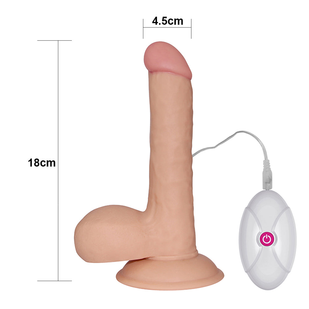 Lovetoy The Ultra Soft Dude 18 cm Realistik Titreşimli Penis Vibrator LV1091