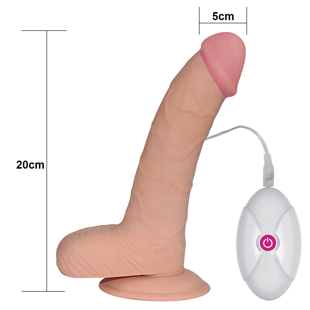 Lovetoy The Ultra Soft Dude 20 cm Realistik Vibratör LV1095