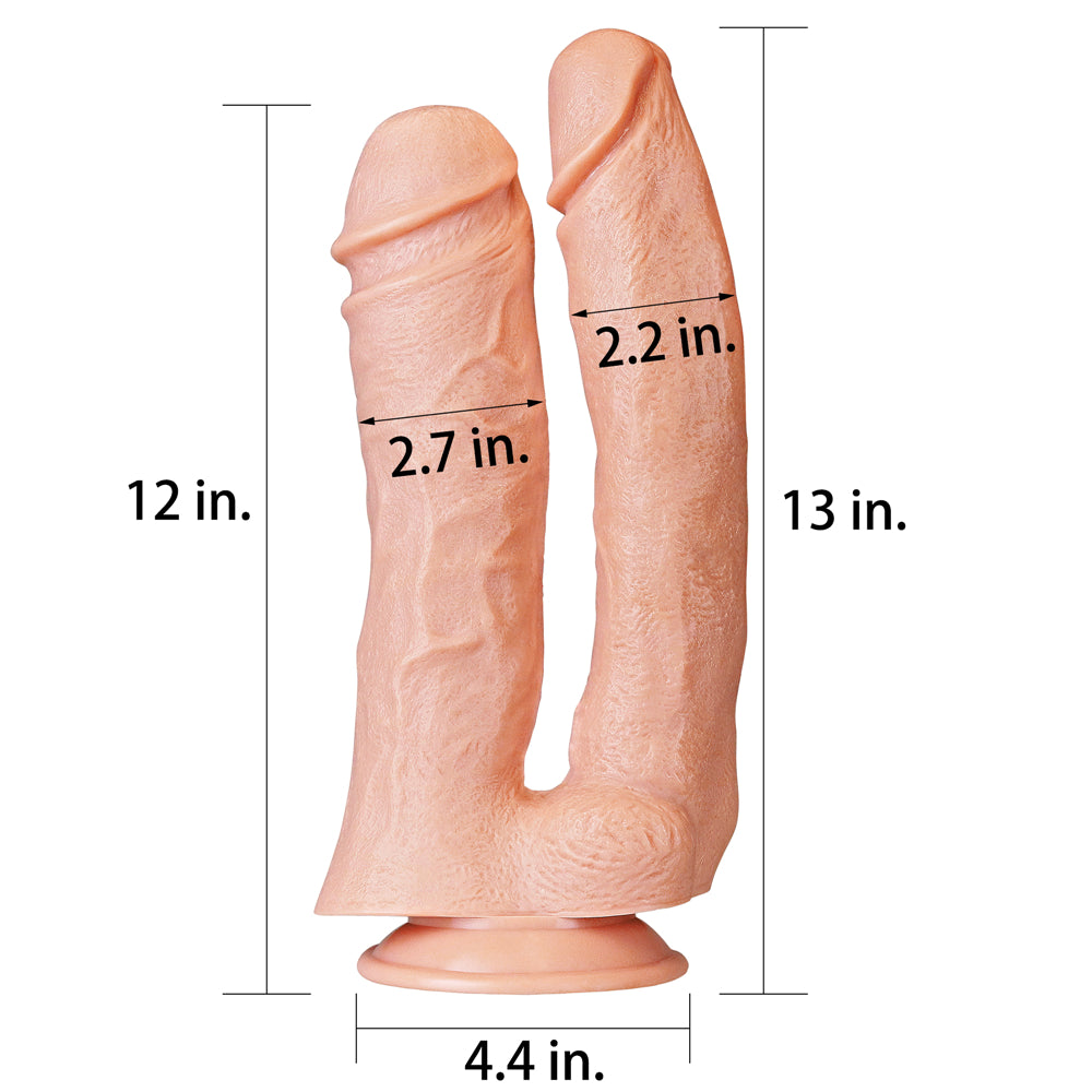 Lovetoy 12'' Realistic Mega Double Dildo 33 Cm Çift Taraflı Realistik Penis LV111013
